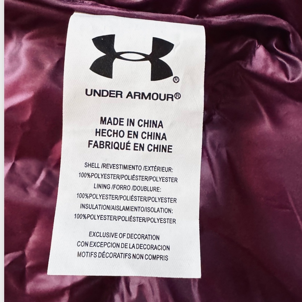 Under Armour Girls Purple Gemini Puffer Jacket Size YXL - Picture 8 of 12